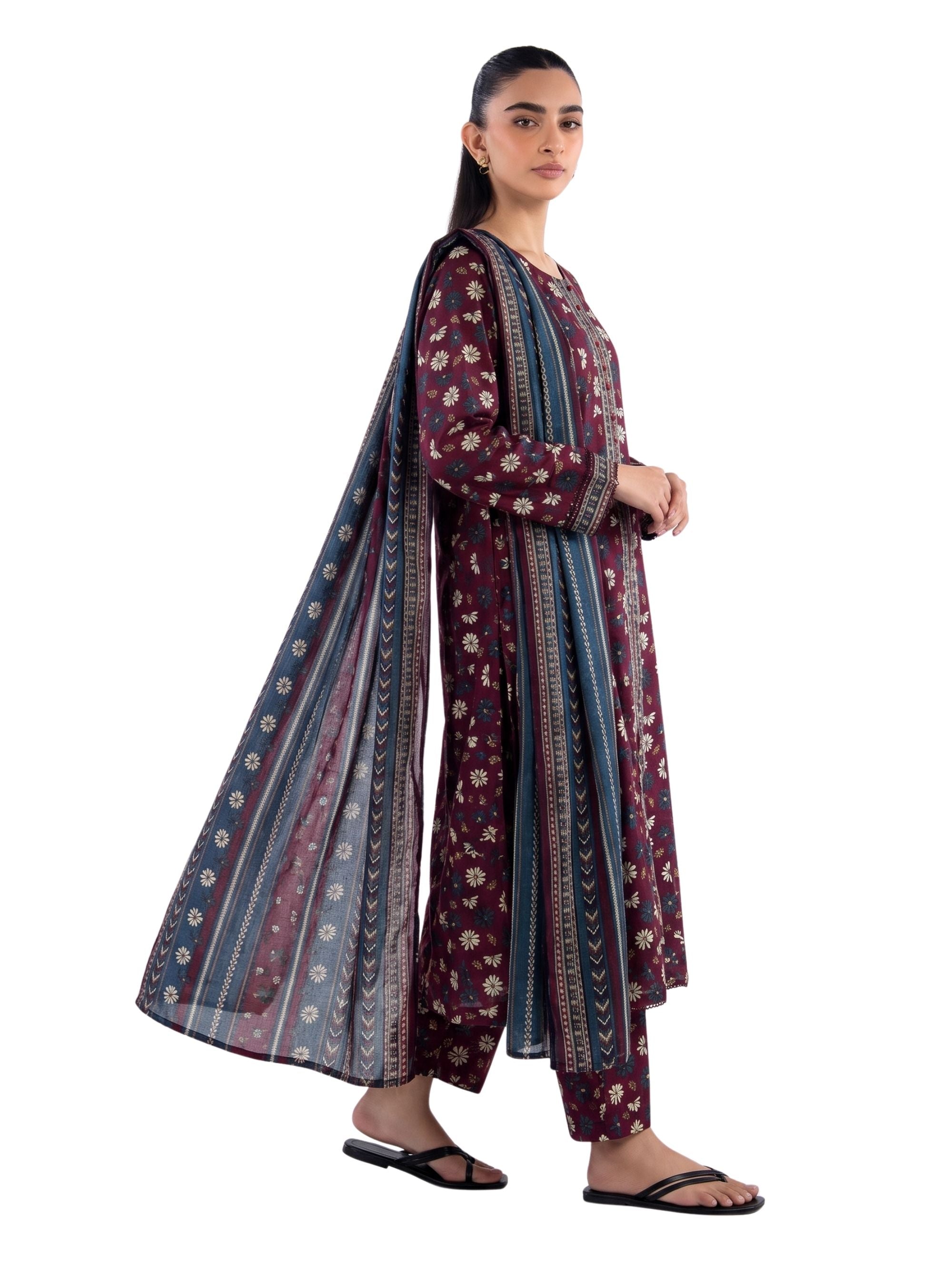 Embroidered 3 Piece Suit