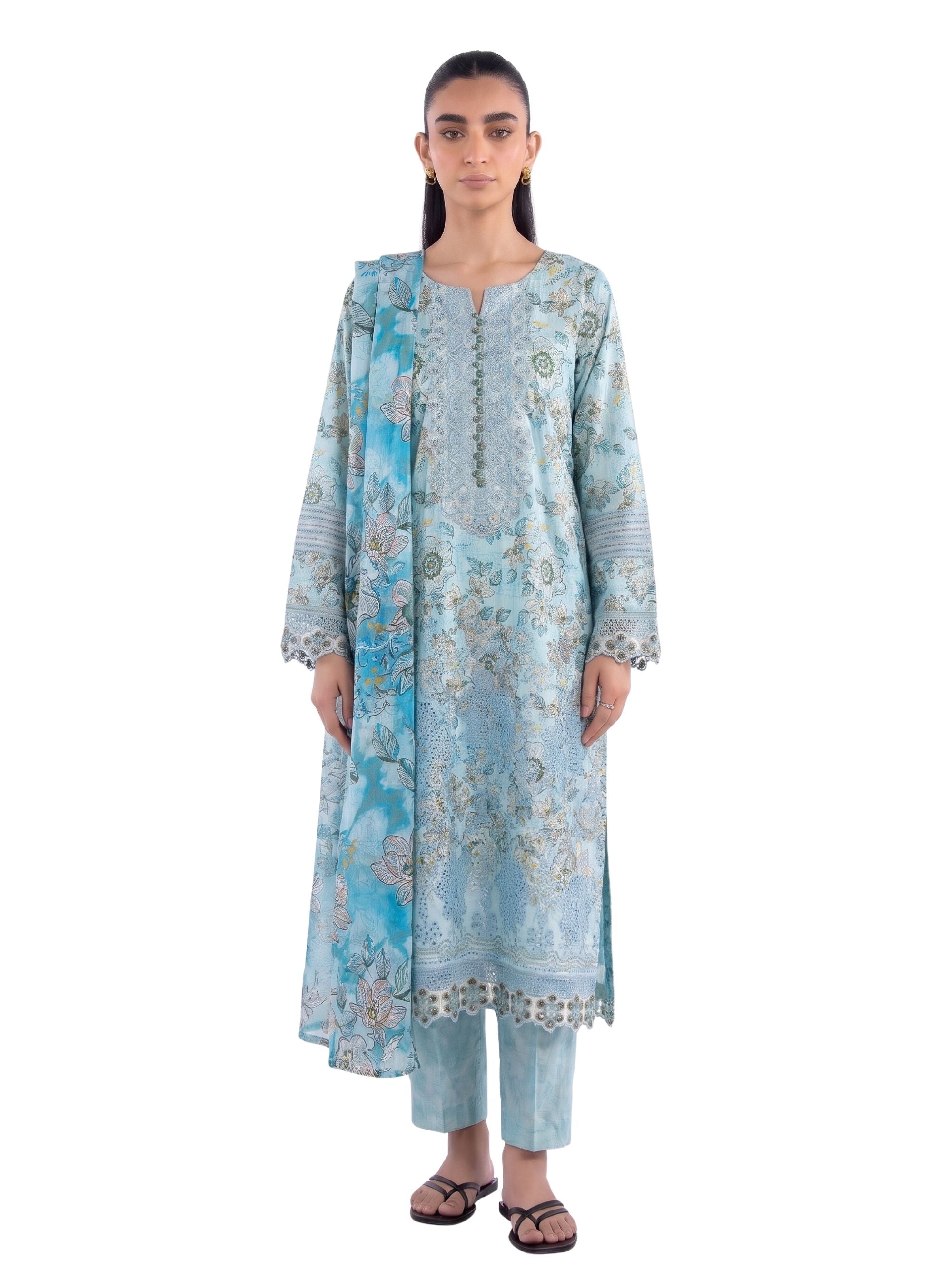 Embroidered 3 Piece Suit