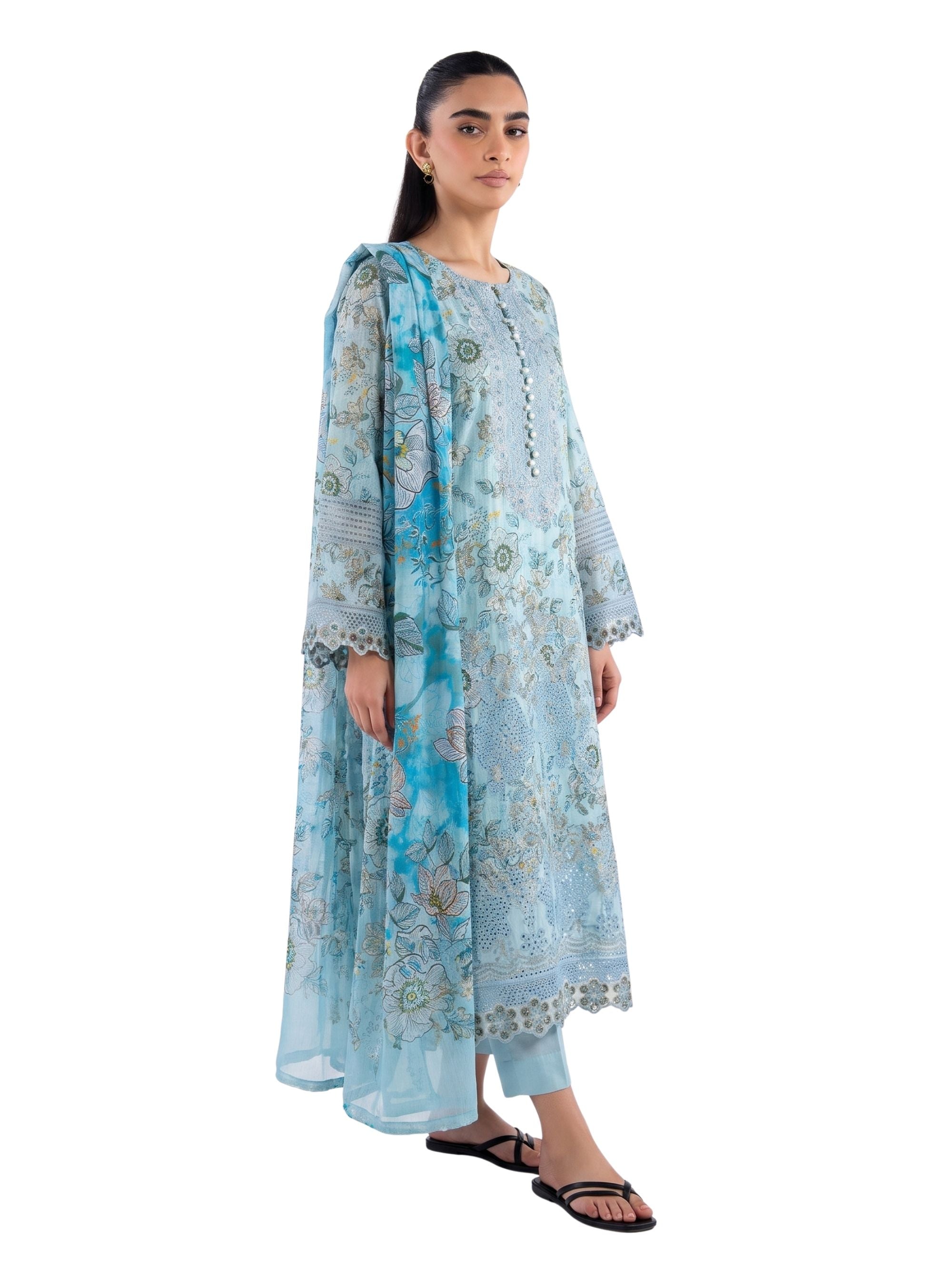 Embroidered 3 Piece Suit