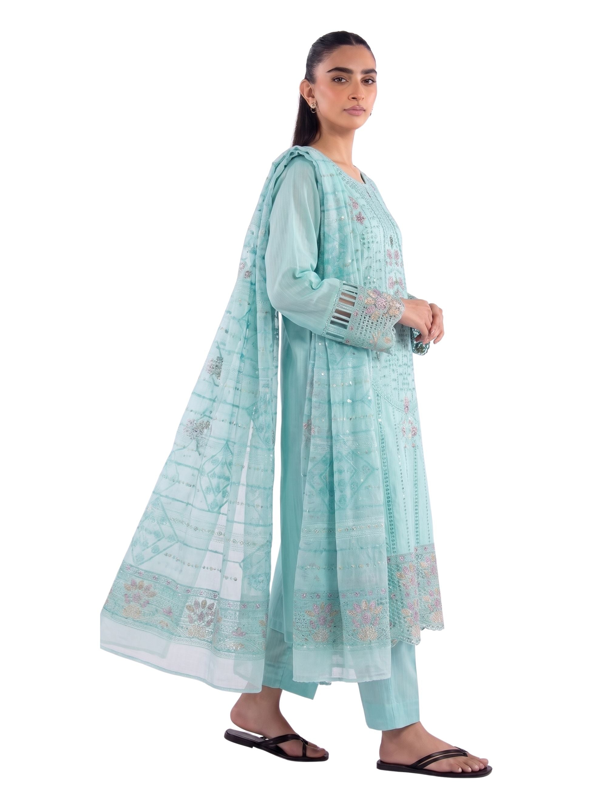 Embroidered 3 Piece Suit