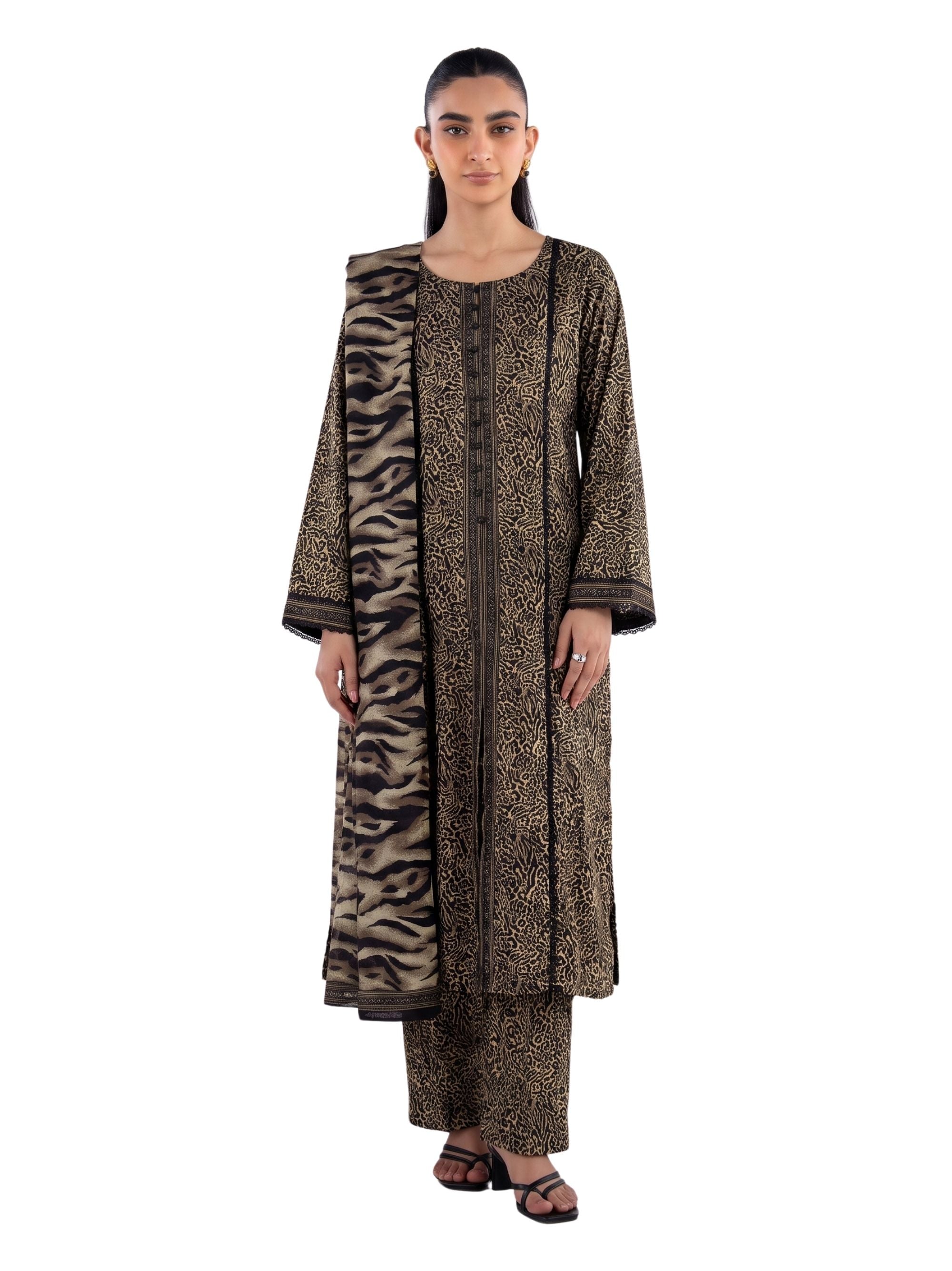 Embroidered 3 Piece Suit
