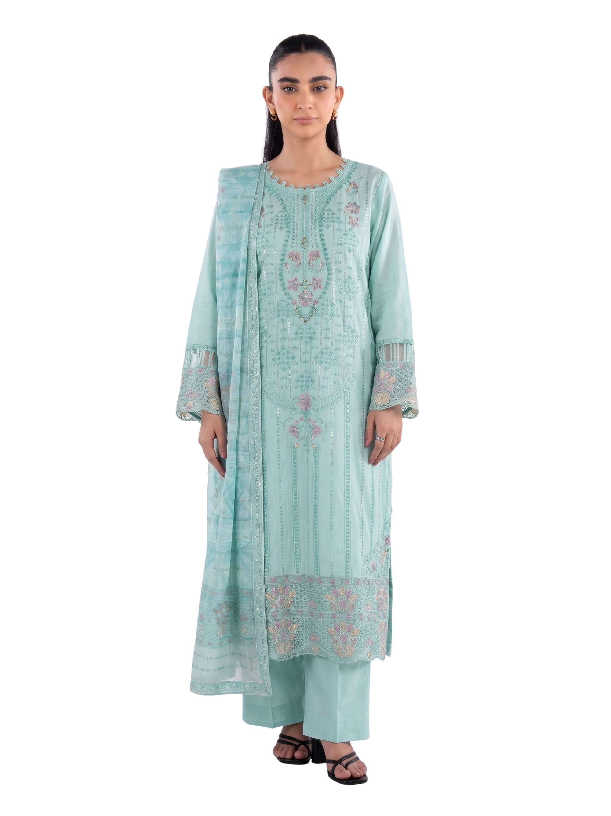 Embroidered 3 Piece Suit