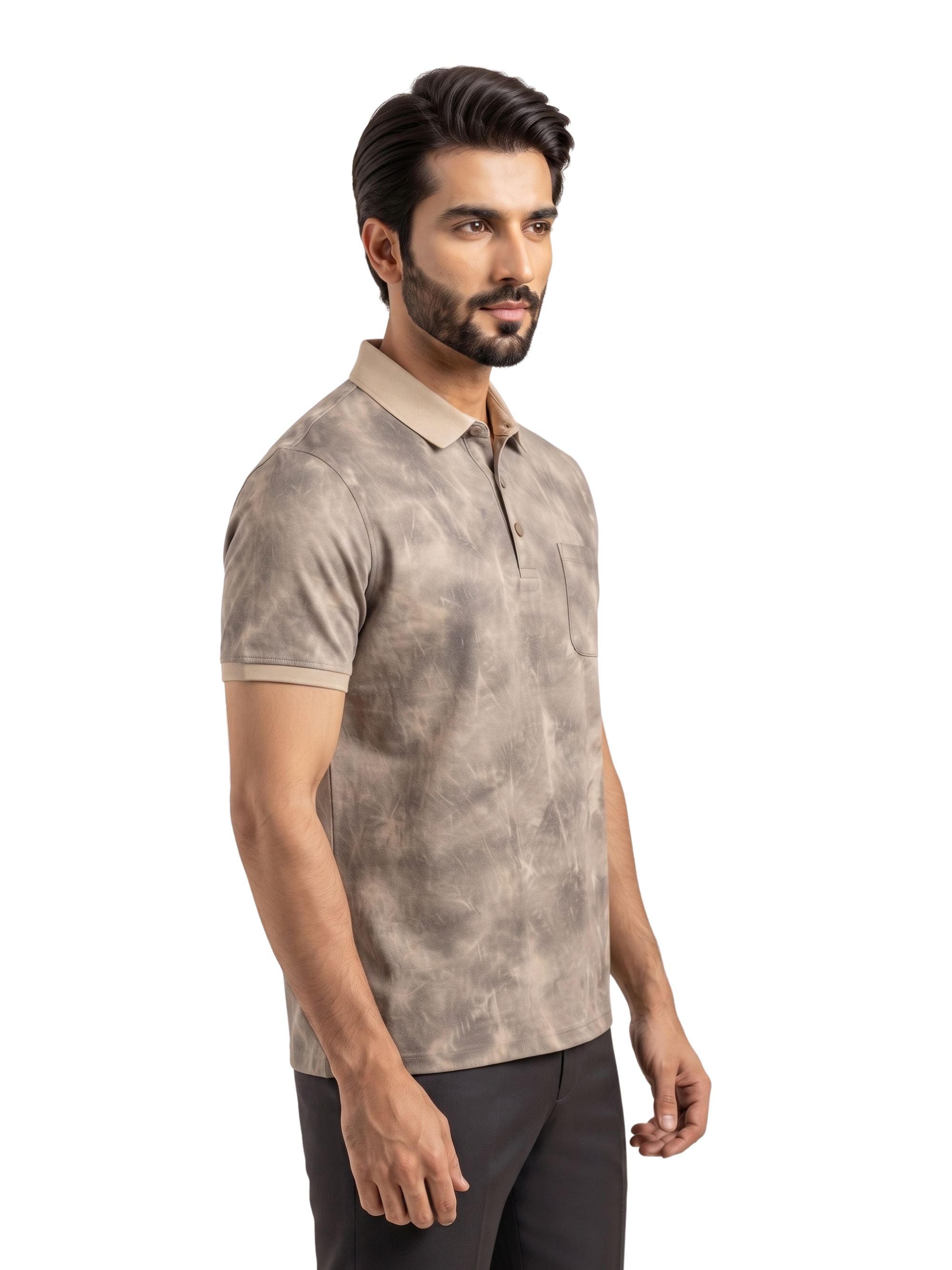 Tie-Dye Polo Shirt