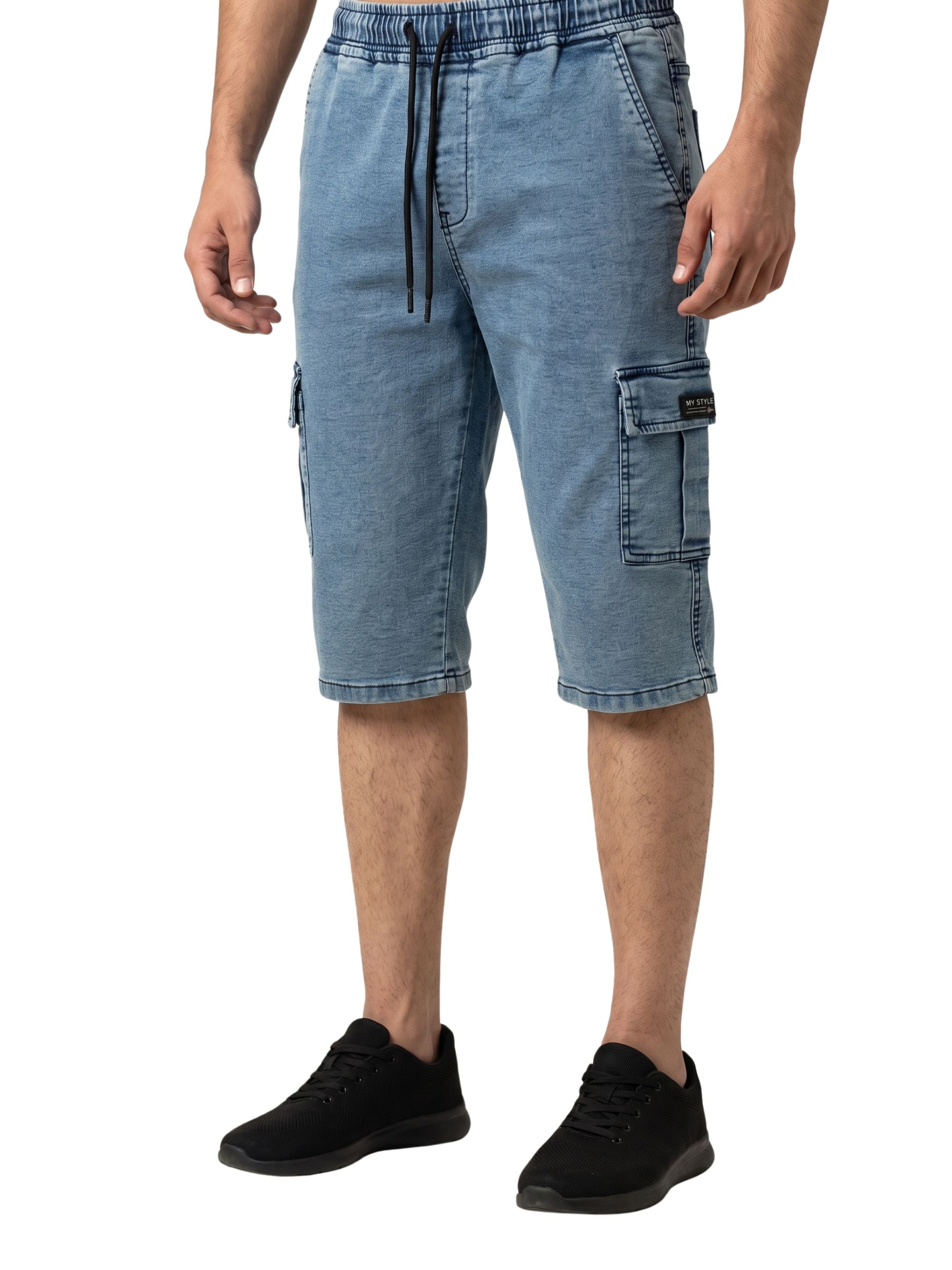 Denim Cargo Shorts