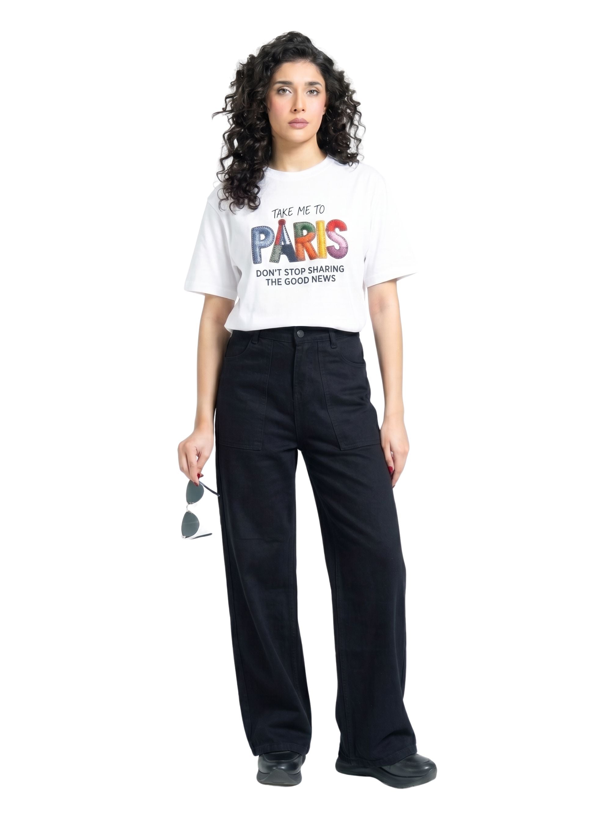 Wide-Leg Utility Jeans