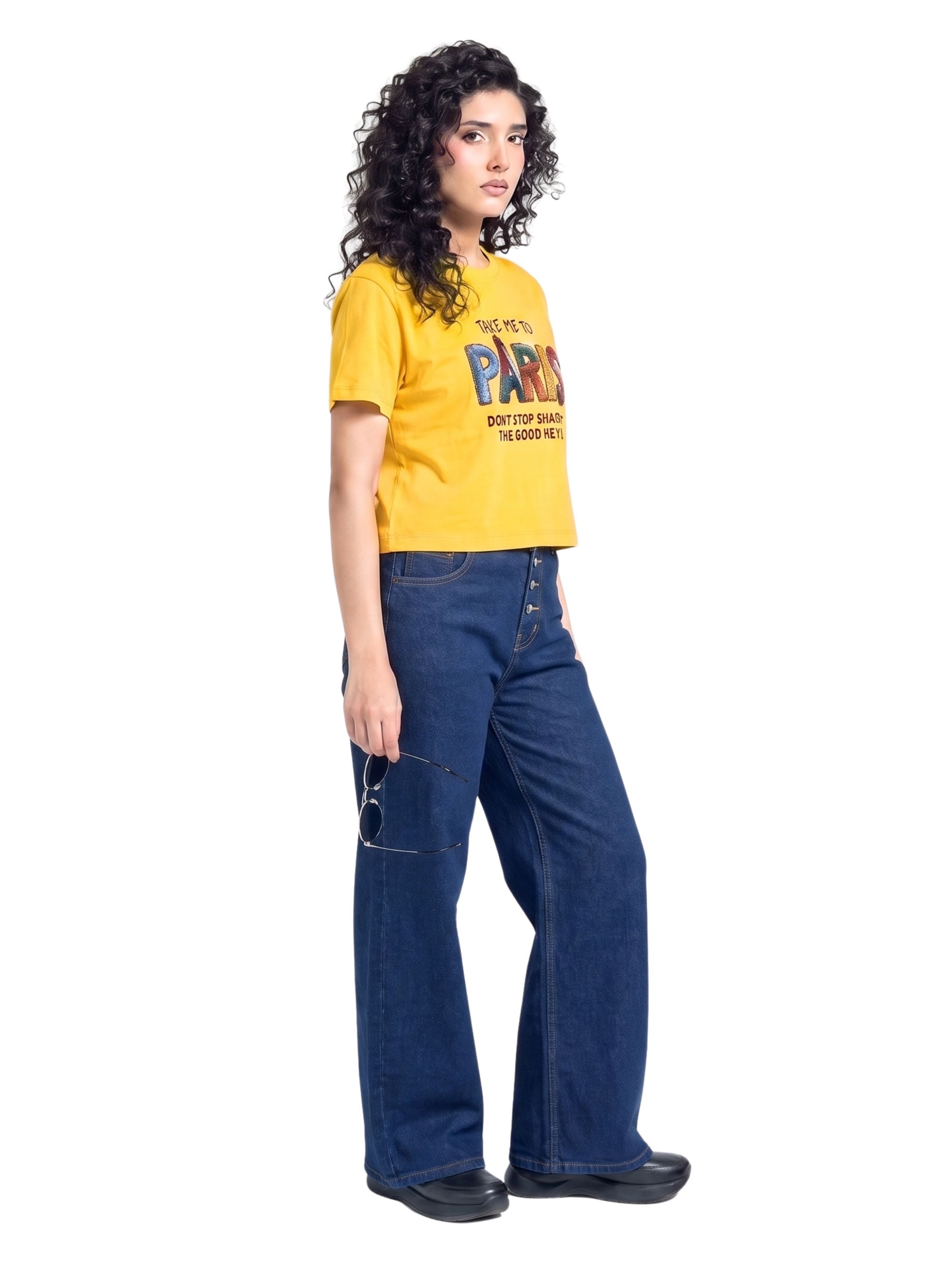 High-Waisted Baggy Jeans