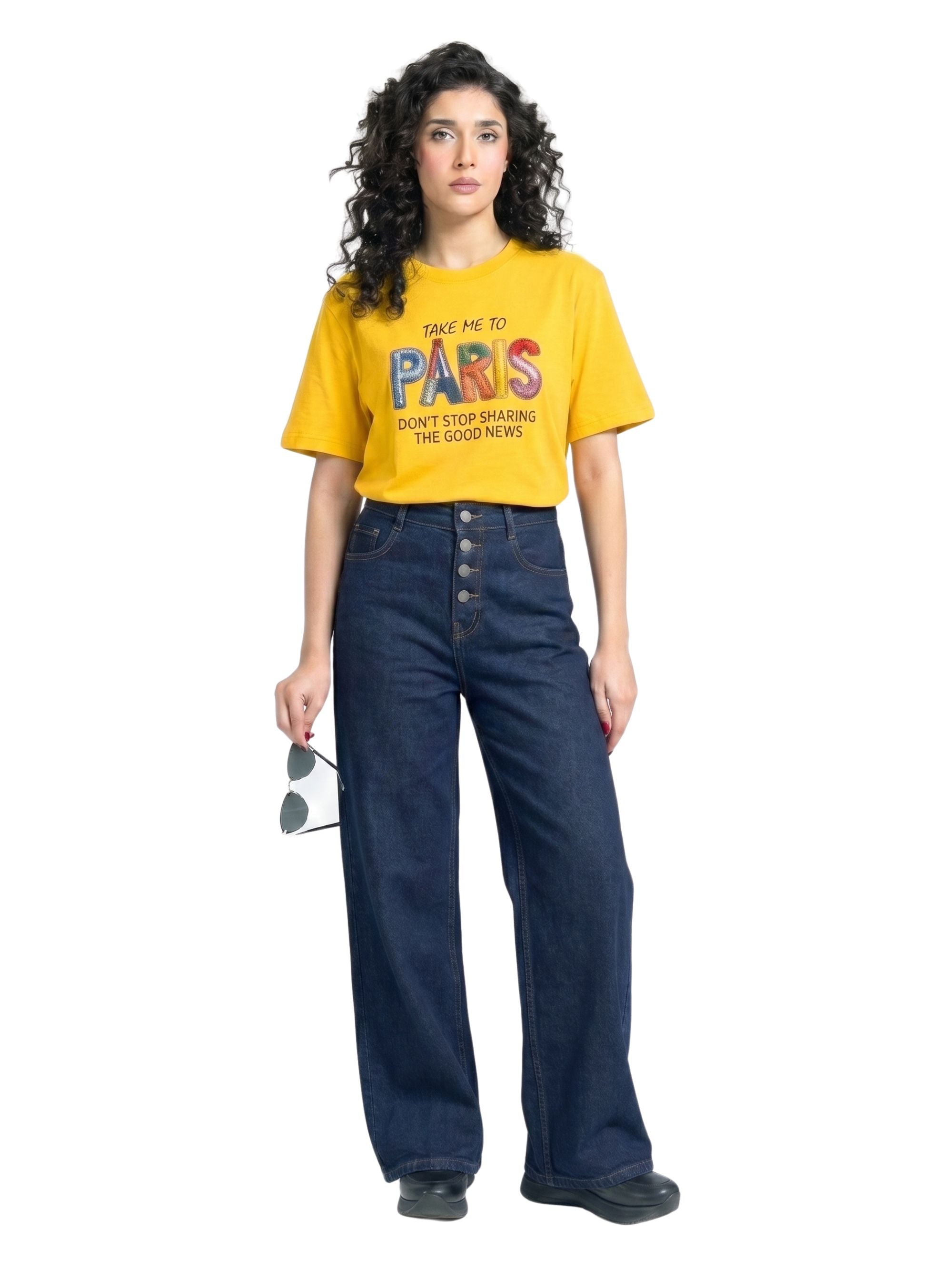 High-Waisted Baggy Jeans